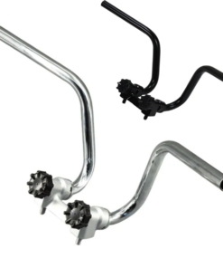 Sturen set L / R  + stuurhouder  + stuurknop  chroom - zwart