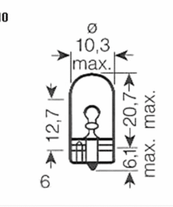 lamp wedge T10  12V 3 watt