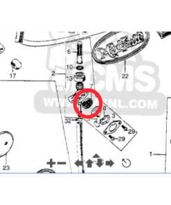 Alternative view of Honda carburator - benzinekraanpakking