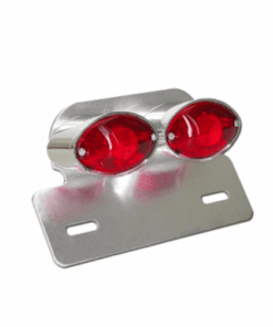 Achterlicht dubbel cateye  alu