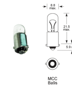 Alternative view of Lamp  BA9-S 6 VOLT 3 WATT