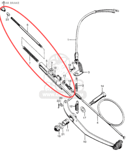 Alternative view of Complete rod rear brake Honda Z50AK2 ( US )