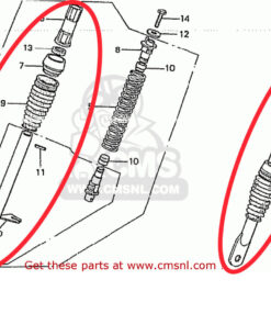Alternatief beeld van Cushion front left - right  Honda Z50A - J1