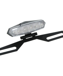 Achterlicht  square oval  6 led wit + nummerplaathouder
