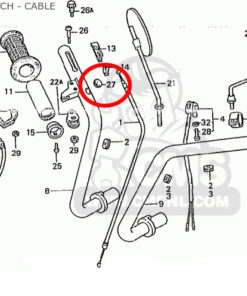 Alternatief beeld van Honda Handlebar Blanking Rubber Grommet suitable for use with Z50J1
