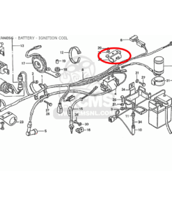 Alternative view of Clamp wire harness Honda Z50J1