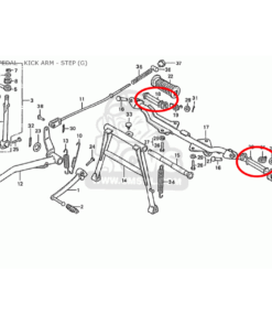 Alternatief beeld van Arm comp step L + R Honda Z50J1