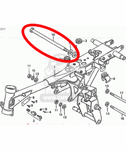Alternatief beeld van Bolt hex frame / suspension 10 x 236 Honda Z50J1
