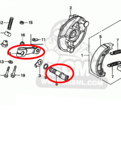 Alternatief beeld van Arm front brake + cam front brake Honda Z50J2 ( 6 volt )