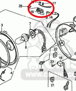 Alternative view of Grommet pilot lamp + led indicator Honda Z50J2 12volt