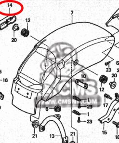 Alternatief beeld van Plate  right tail Honda Magna mg50