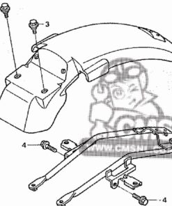 Alternatief beeld van Fender rear inner Honda APE 50 - 100