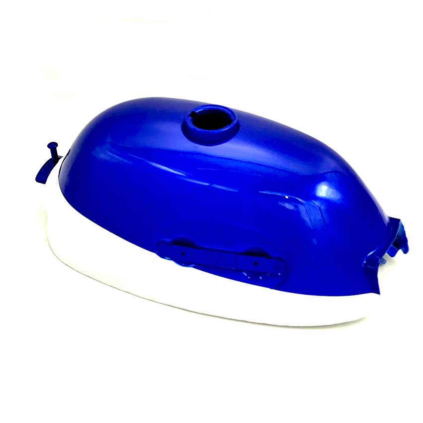 Fuel tank white/blue Honda Z50 AK2 ( us + euro model ) - Afbeelding 4