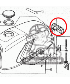 Alternatief beeld van Cushion fuel tank rear Honda CY50 - CY80