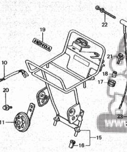 Alternative view of Front carrier bracket Honda CY50 - CY80