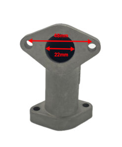 Alternative view of Pipe inlet -inlaatspruitstuk  - Kitaco manifold  straight Honda CL - CD50 - Benley