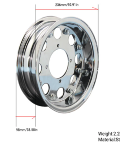 Alternatief beeld van Velg chroom  Z50   3.00 - 3.50 x 8"