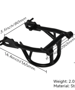 Alternatief beeld van Achterbrug  Swingarm Z50  + 5cm  braced  chrome - black